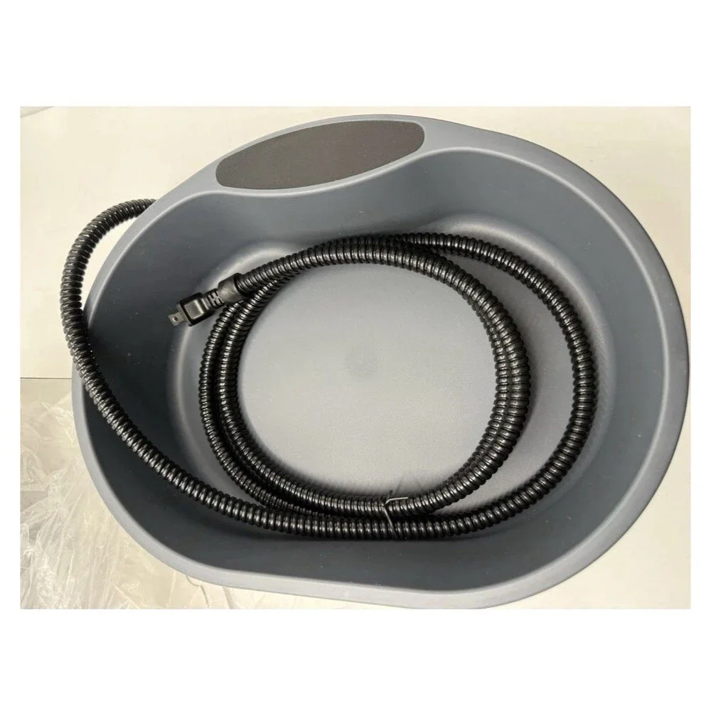 Fuliuna Outdoor Heated Water Bowl for Dog & Cat, Anti Chew Cord Large 125 OZ
